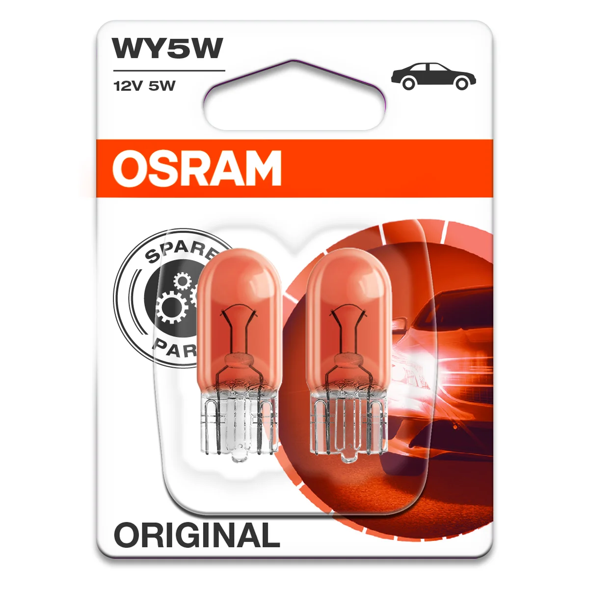 WY5W 12V Lampe Gul Osram 2-pak