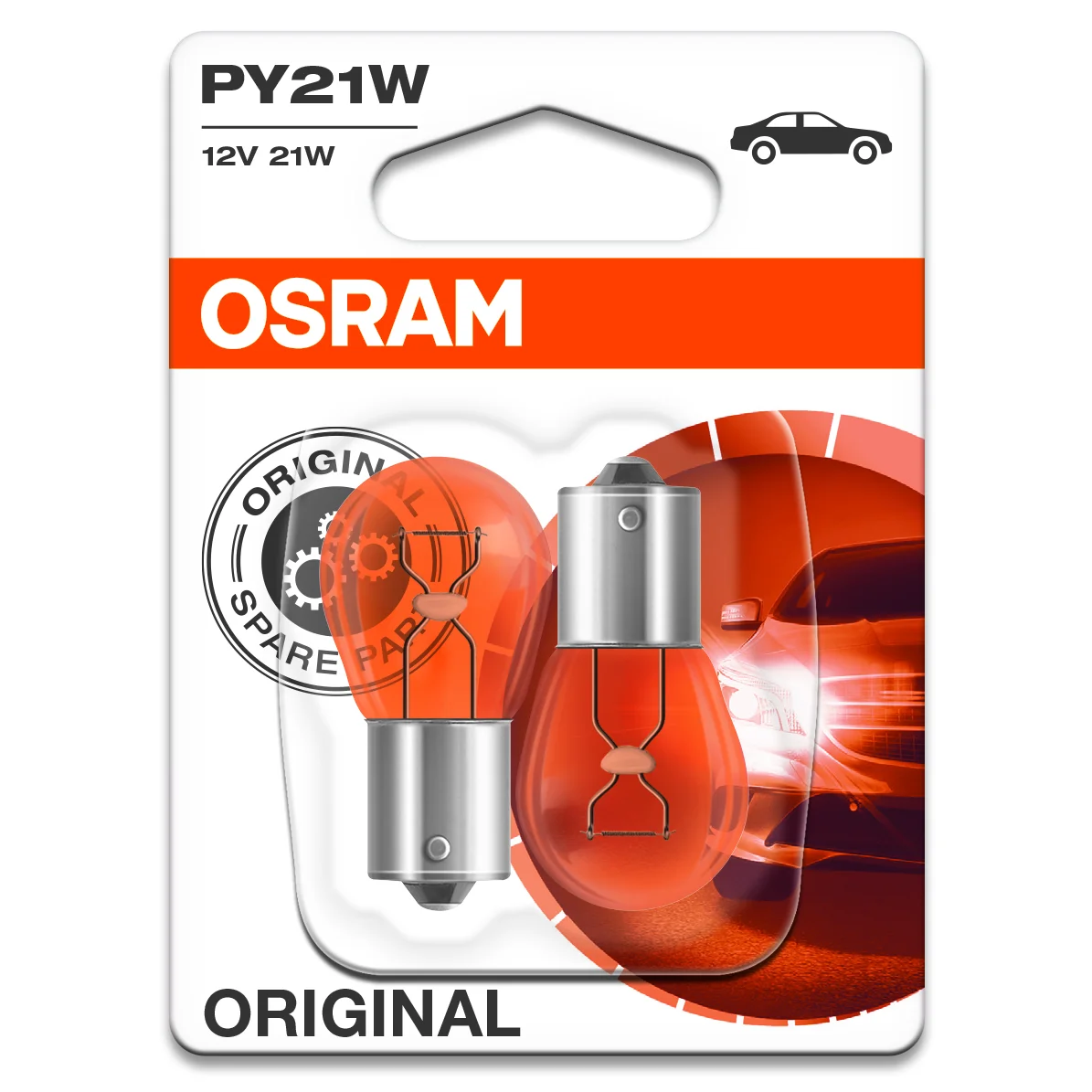 PY21W 12V Lampe Gul Osram 2pac