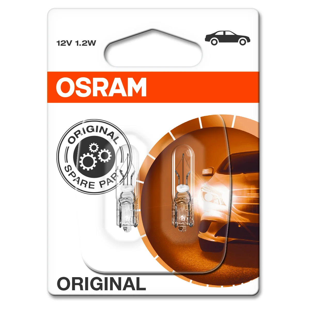 LysW2W,1.2W 12V Osram 2pak