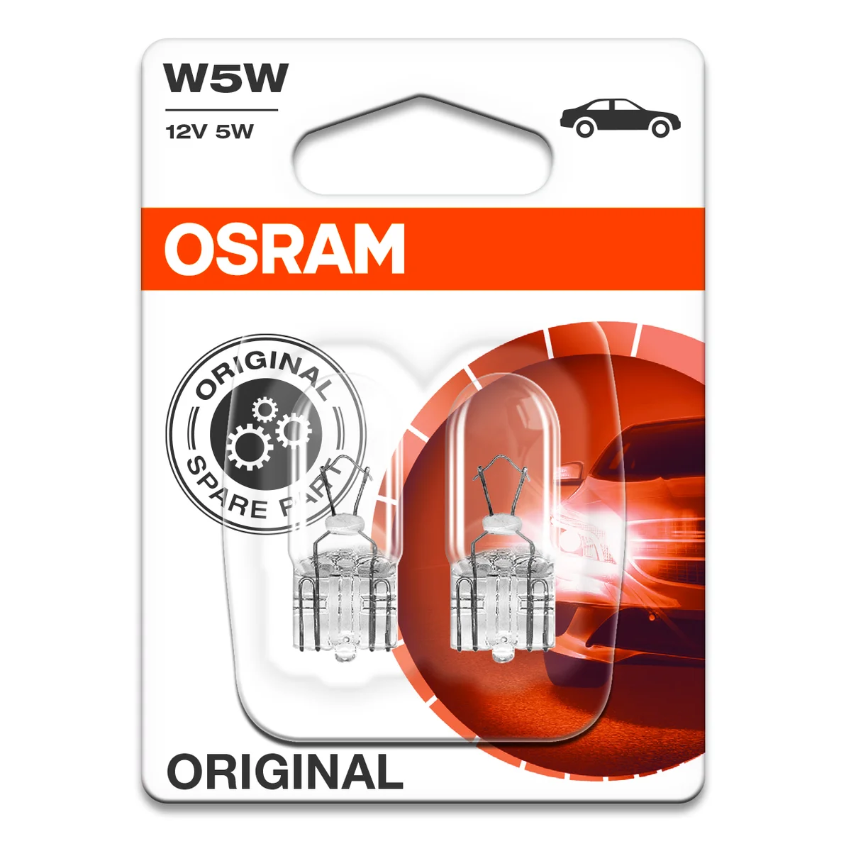 W5W 12V Glødelampe Osram 2 stk.