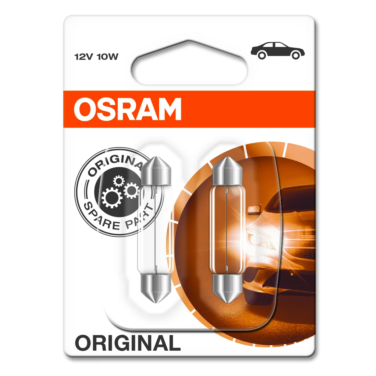 Lys Spyl 10W 12V 41mm Osram