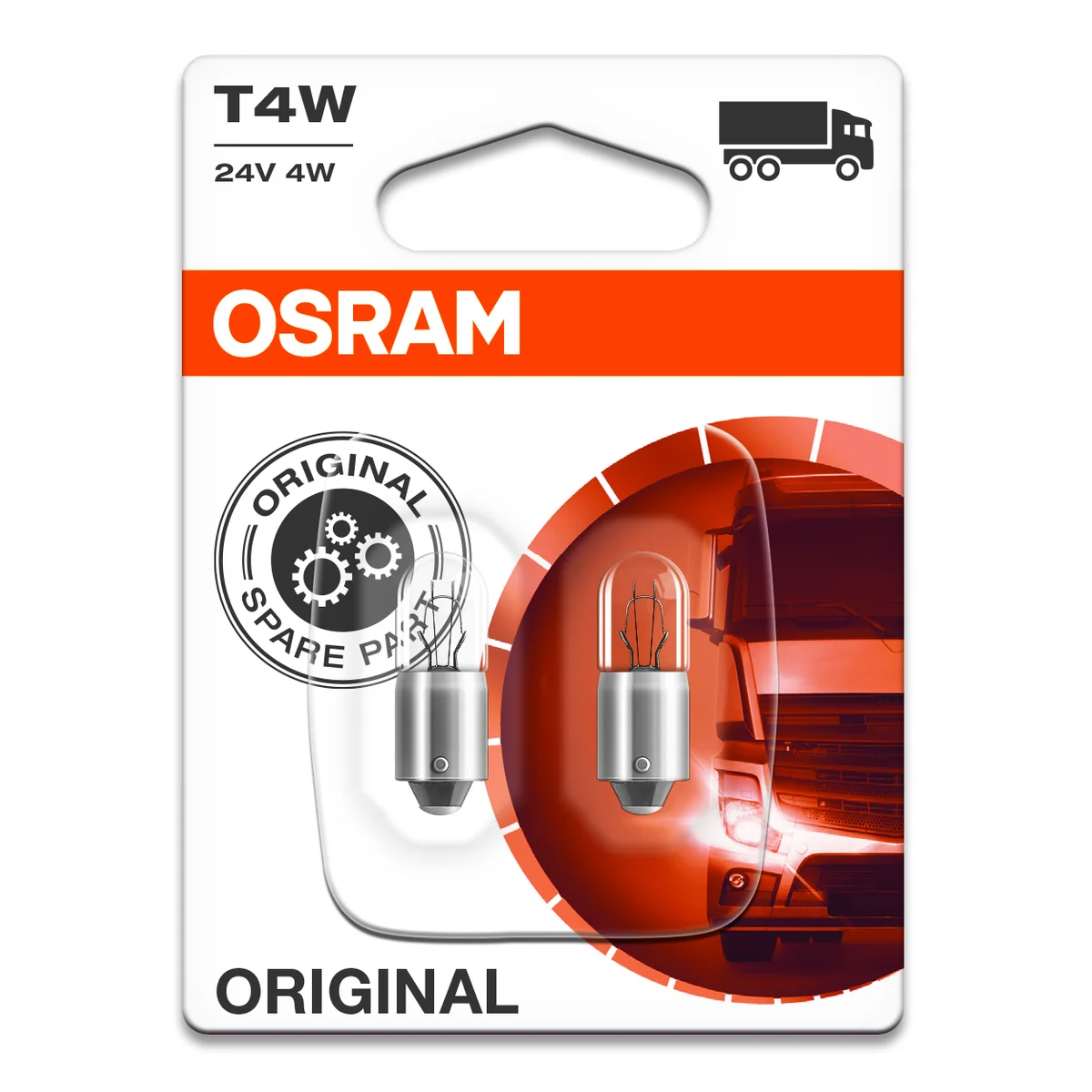 T4W 24V Glødelampe Osram 2-pak