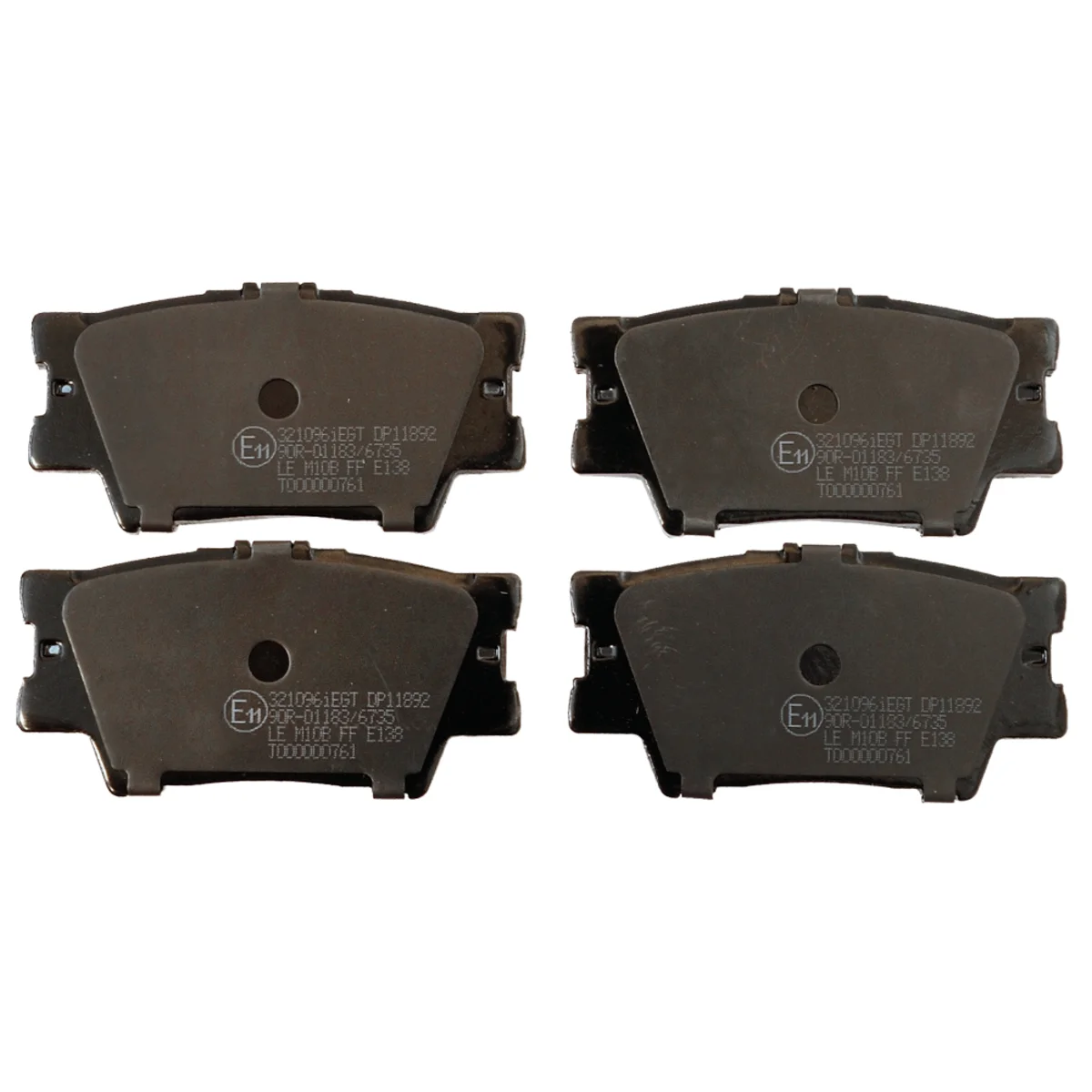 Bremseklodsesæt, Bagaksel