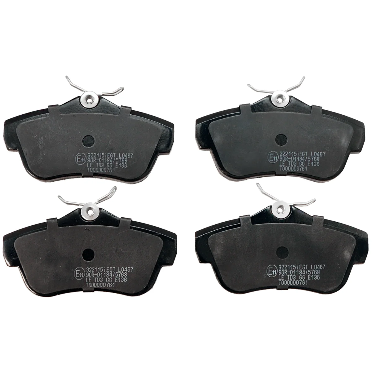 Bremseklodsesæt, Bagaksel