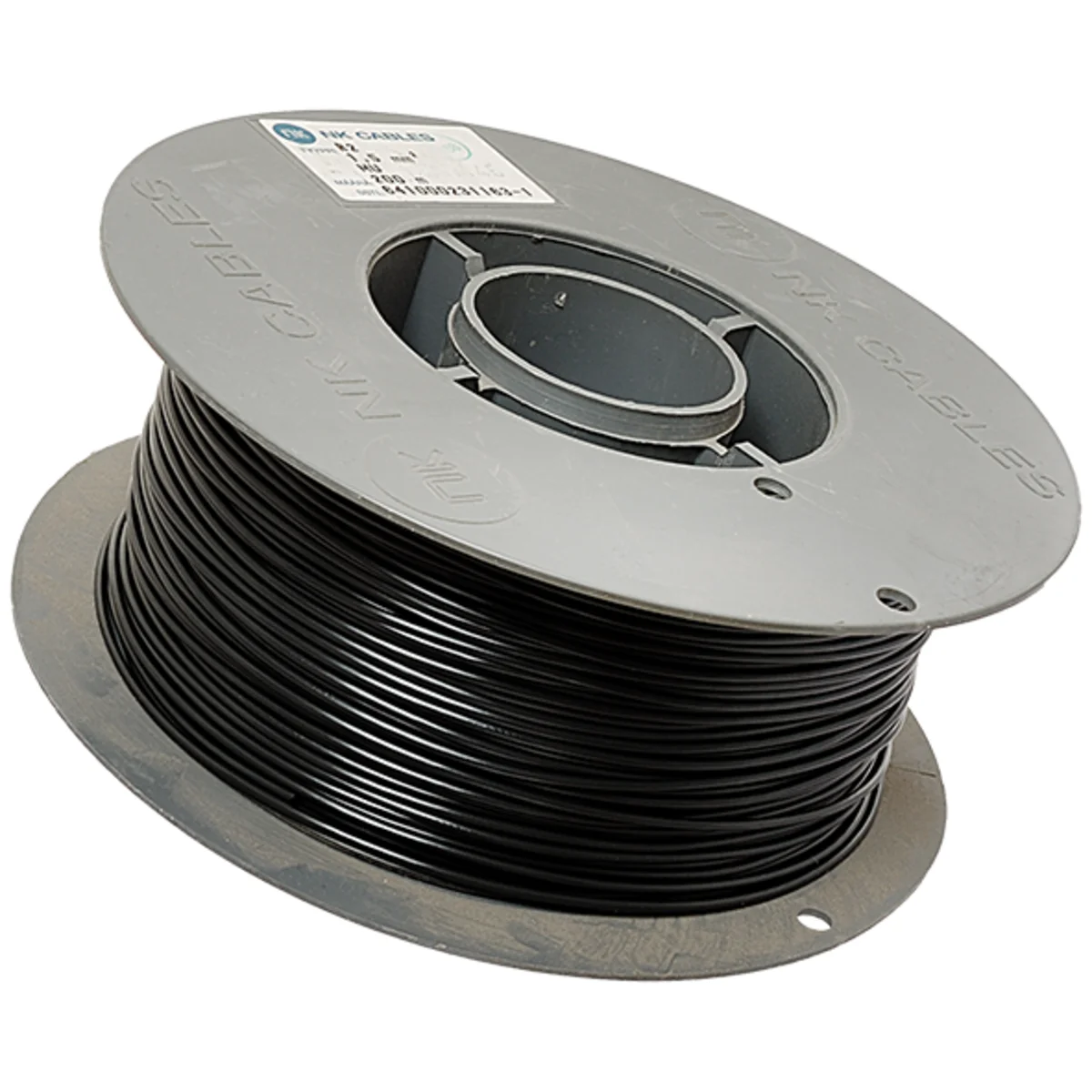 Kabel 1x1,5mm² x 200m/L. Sort