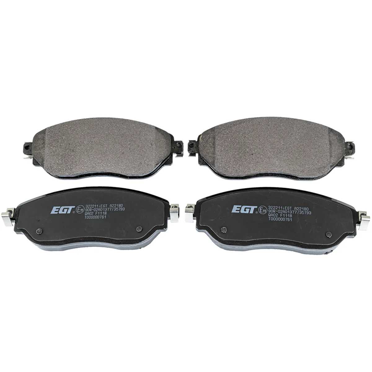 Bremseklodsessæt, Framaxel