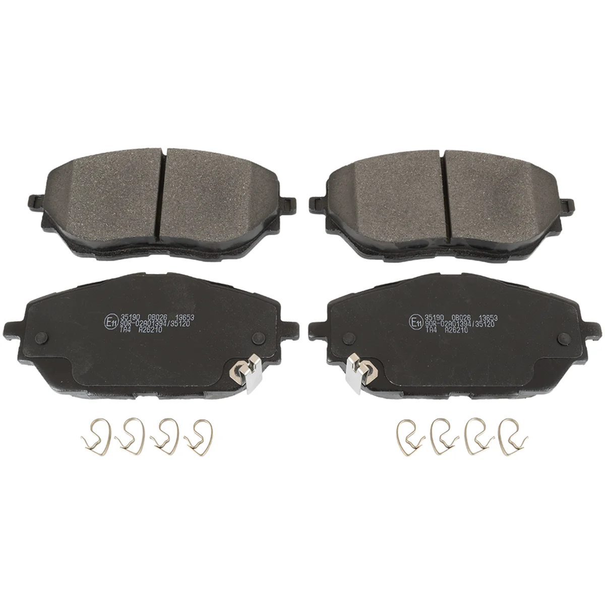 Bremseklodsessæt, Framaxel