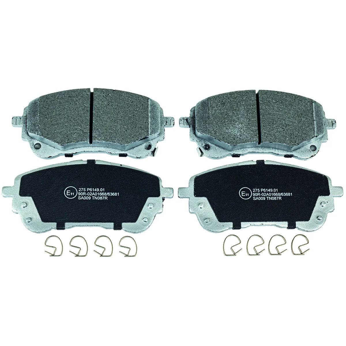 Bremseklodsessæt, Framaxel