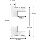Remskive 6 spor 17x56X31