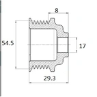 Remskive 6s 17x54x29
