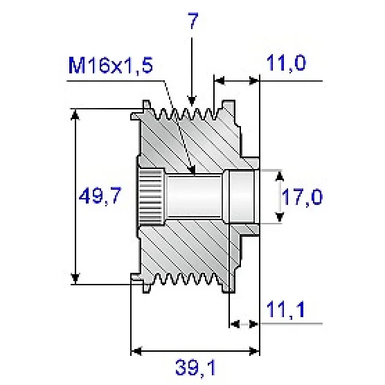 Frigångsrem.17x50/53x39, 7sp