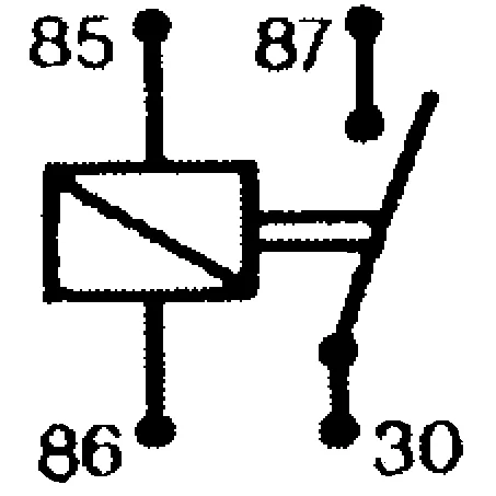Mini startrelæ 12V-30A, 4-stift