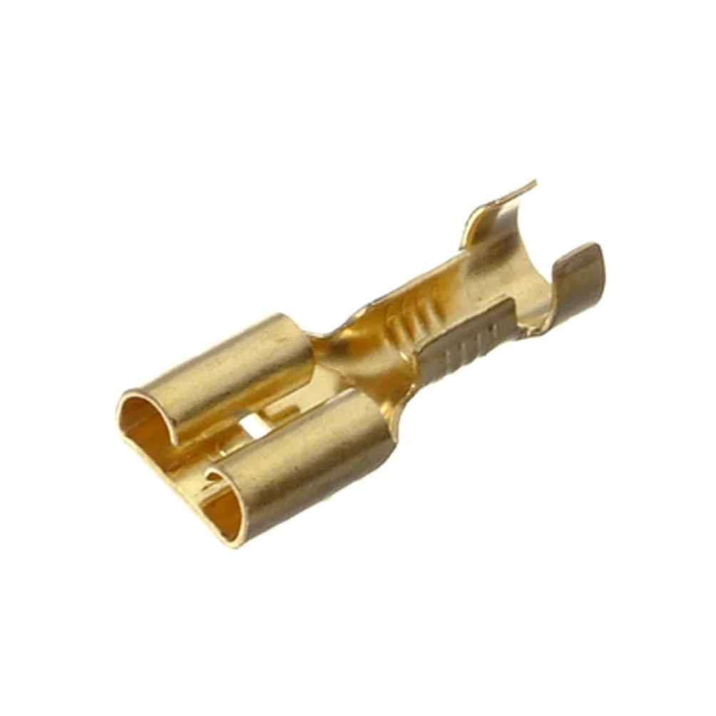 Fladstiftshyl. uisoleret, 6.3 mm, 100 stk