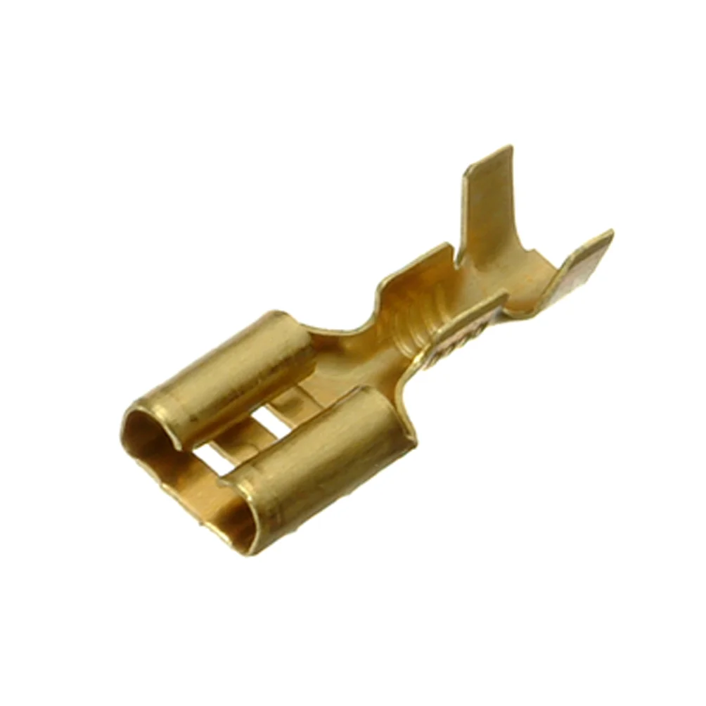 Fladstiftshyl. uisoleret, 6.3 mm, 100 stk