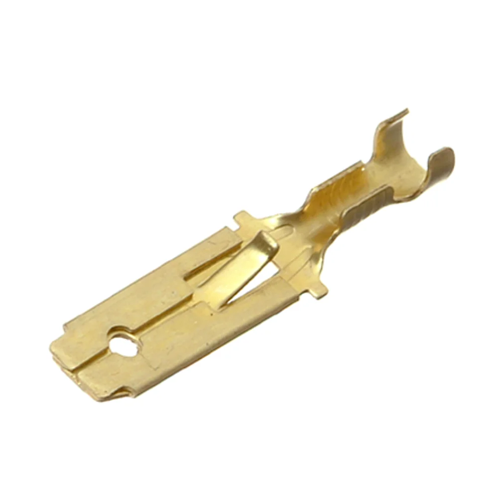 Navfladstift uisoleret 6,3 mm, 100 stk