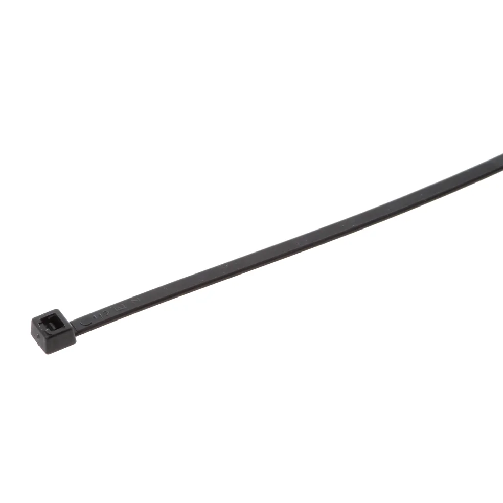 Kablerørsbånd sort 140x3,5 mm, 100 stk