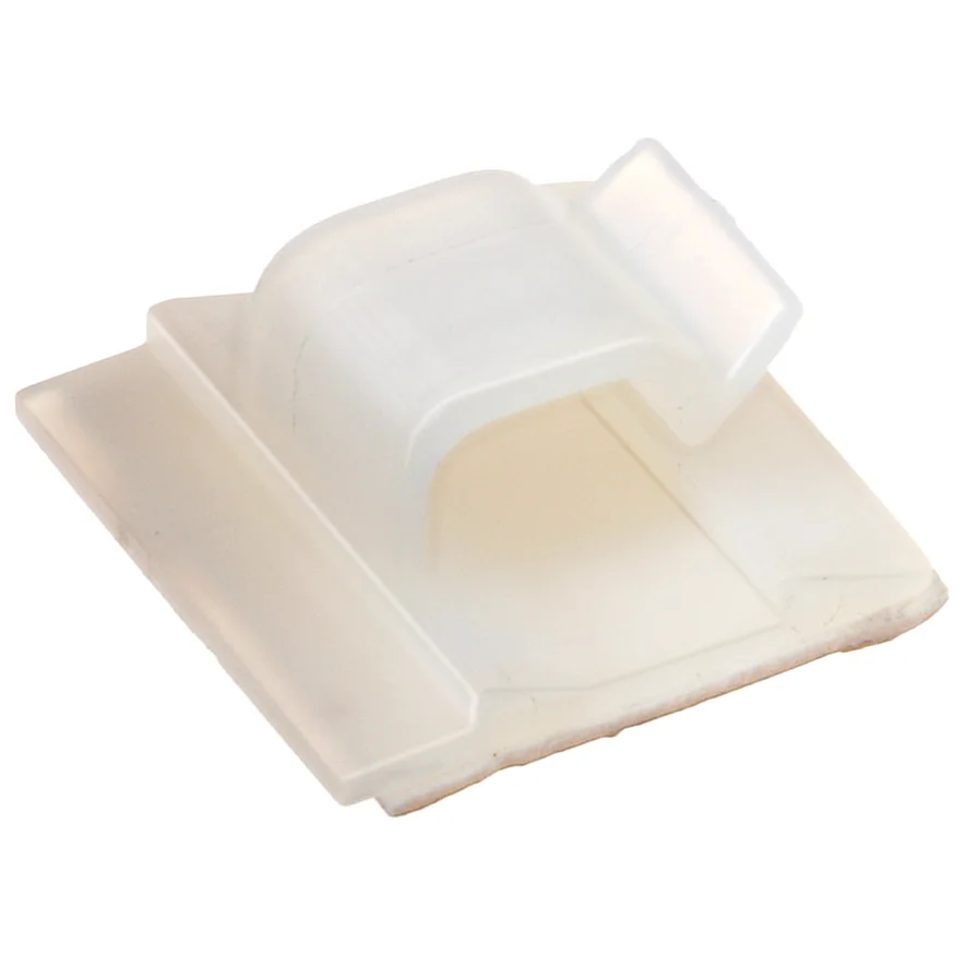 Kabelklemme selvklæbende 8 mm, 100 stk