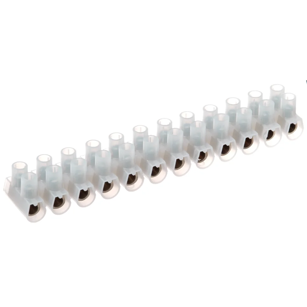 Koblingsliste, 10mm, Hvid, 5p