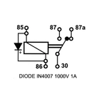 Mini-relæ 12V-40A, 5-ben