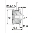 Frigångsrem.17x75x40, 7sp