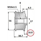J.Deere Frigångsremsskive 8sp.